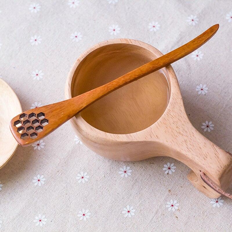 Wooden Honey Spoon Honeycomb Mixing Spoon Long Handle Wooden Spoon Solid Wood Tableware
