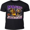 T-shirt Homme Adulte DTGVirgil Noir Los Angeles Magic Johnson Style Bootleg Style Rétro