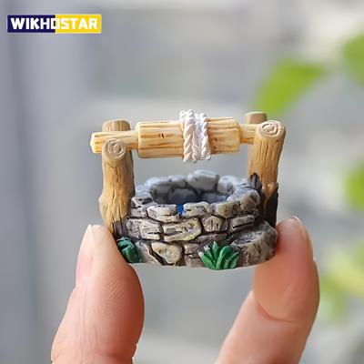 Ein Miniatur-Wunderland Brunnenstatue - Handgefertigte Harzsammlung Mikro-Landschaftsdekoration