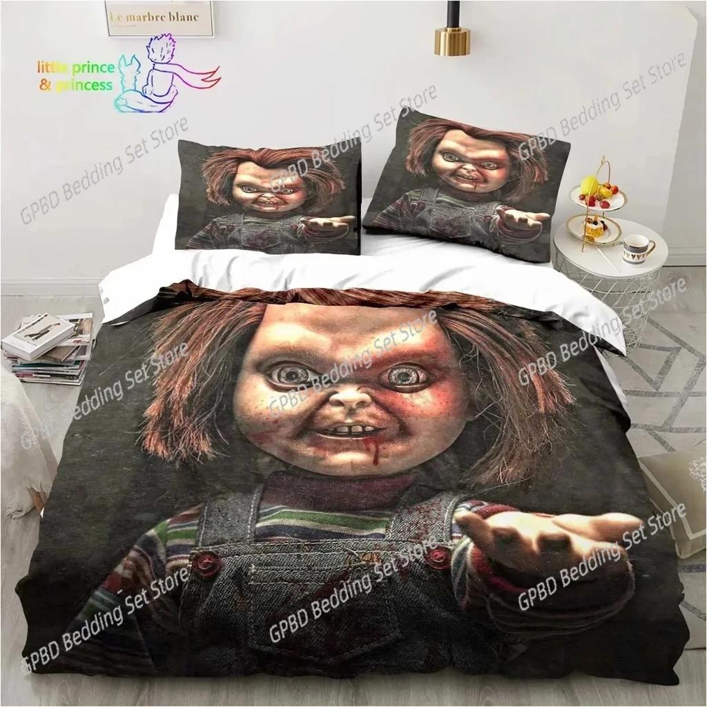 Horror Movie Chucky Bedding Set For Bedroom Soft Modern Bedspreads Comefortable Kids Duvet Cover Quilt Cover And Pillowcase
