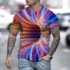 New Summer Men's Fashion T-shirt Personality Vortex Printed Men's T-shirt Top