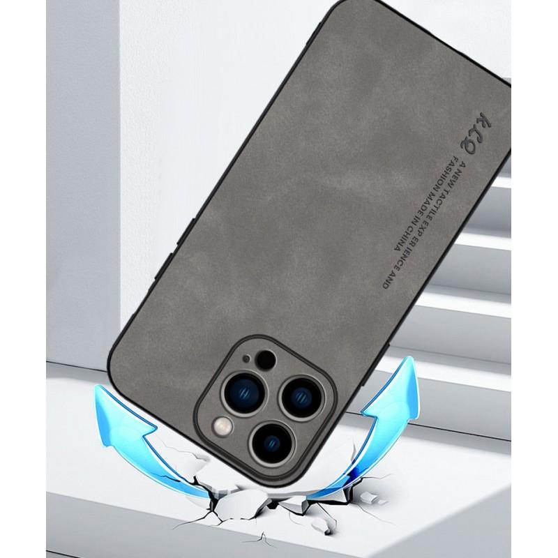 Business-Style Suede Leather Phone Case IPhone 17 16 Pro Max 13 - Anti-Fingerprint Scratch-Resistant Back Cover