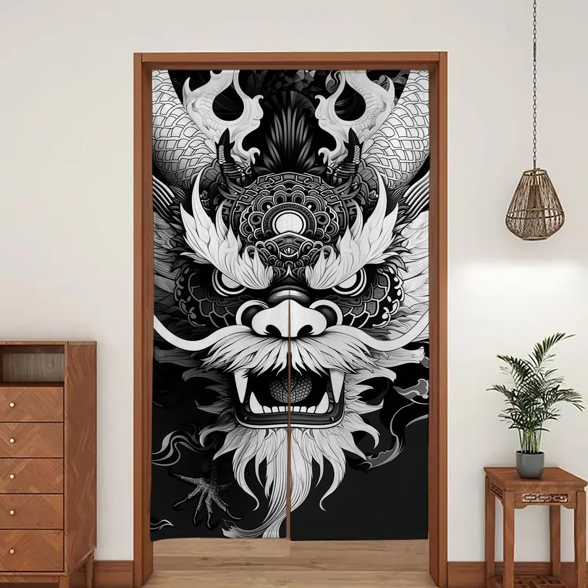 

2D Door Curtain, 1pc Japanese-Style Decorative Door Curtain, Fashionable Rod Pocket Design for Easy Installation, 34x56 Inches – 65x100cm26x39in