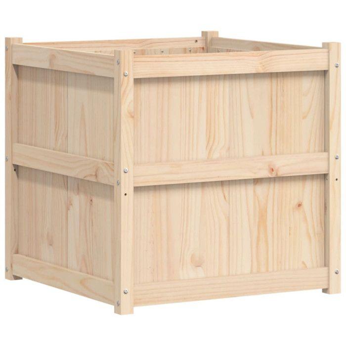 VidaXL Jardinière d'extérieur 70x70x70 cm bois de pin massif 837434