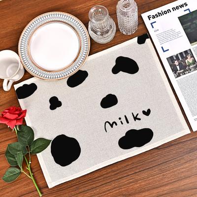 Simple Geometric Placemat Washable Dining Table Mat Non-slip Kitchen Plate Mat Bowl Coaster Decor 45x30cm