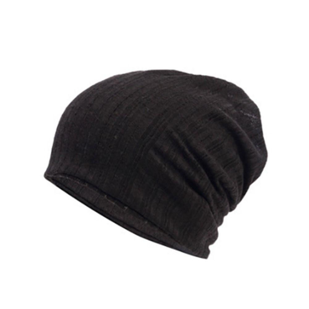 Solid Color Gauze Pile Cap Elastic Hood Cover Cap Casual Bucket Hat  For Men Women