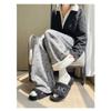 Winter Fleece Thickened High Waist Wide Leg Pants Straight Pants Yamamoto Pants Wide Leg Pants