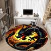 1pc Dragon Art Chair Carpet for Office Non-Slip, Machine Washable Rug for Office, Room - Holiday Decor, Machine Made Yy251016096