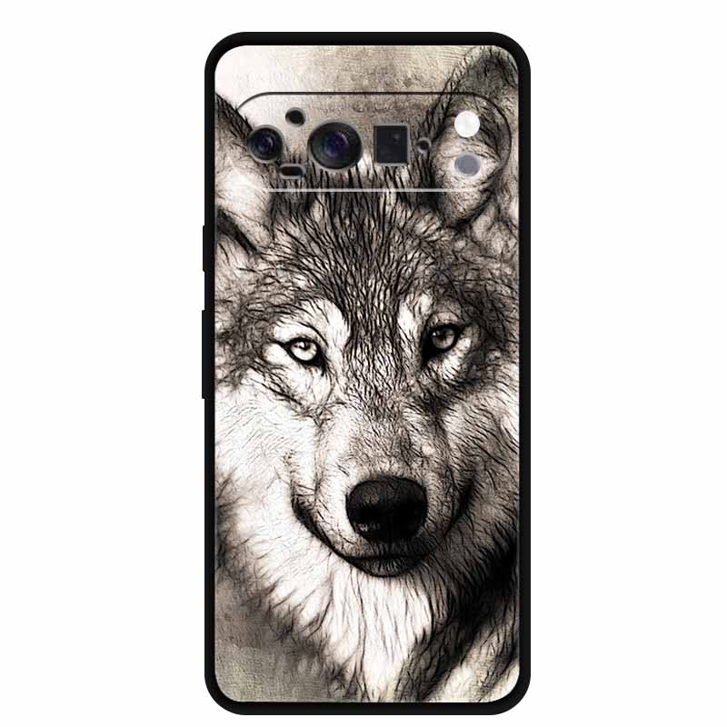 Soft Cover For Google Pixel 10 Pro Case Silicone Gradient Marble Cool Wolf Funda Cover for Google 10 Pro Pixel10 Pro Capa Coque