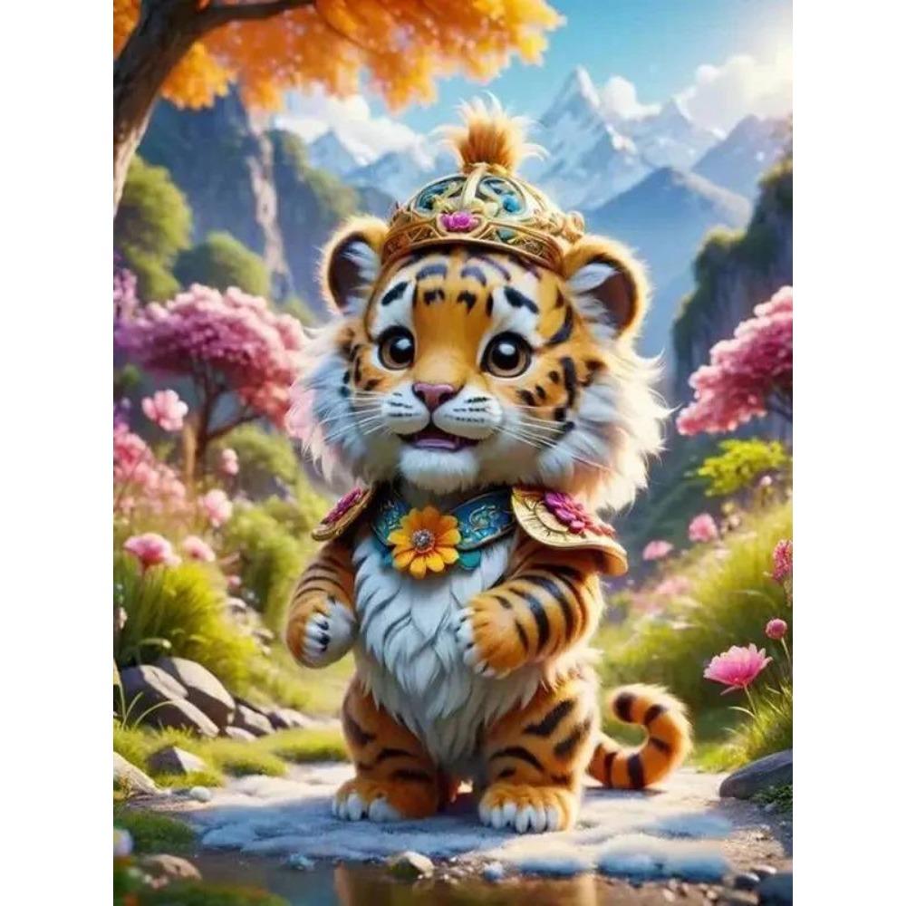 

DIY Повний круглий алмазний живопис Вишивка хрестиком 3D милий кошеня тваринна сцена Маленька квітка домашнє декоративне мистецтво Алмазний живопис 5d алмазний живопис Full Square 30X42.5CM