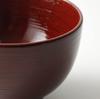 Osaka Choseido Wooden Soup Yamanaka Lacquer Dishwasher-Safe Bowl, Lacquer, 10.5cm Diameter, 250ml, Sabi-Negoro