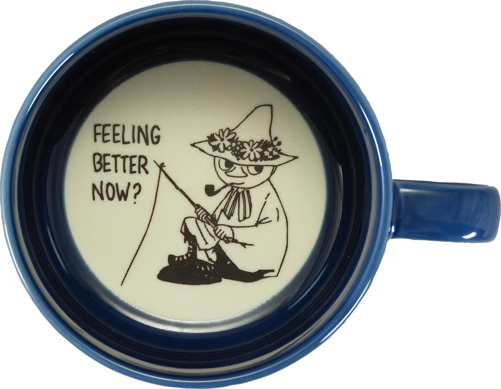 Moomin Mug, Approx. 300ml, Snufkin Message, Blue, for Coffee and Tea, Made In Japan, Mm7603-11