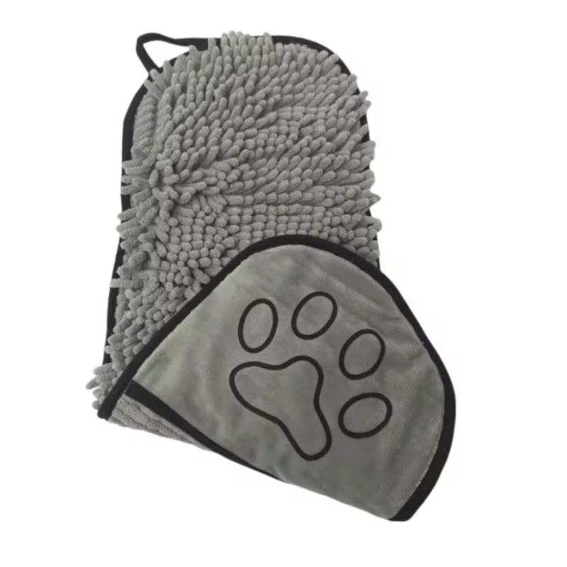 

Large Absorbent Quick-Drying Pet Bath Towel for Cats And Dogs Golden Retriever Hair Blanket Small Dog Bath Supplies Teddy сірий колір