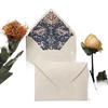 Retro Artistic Style Invitation Envelope with Colored Lining and Burlap Texture