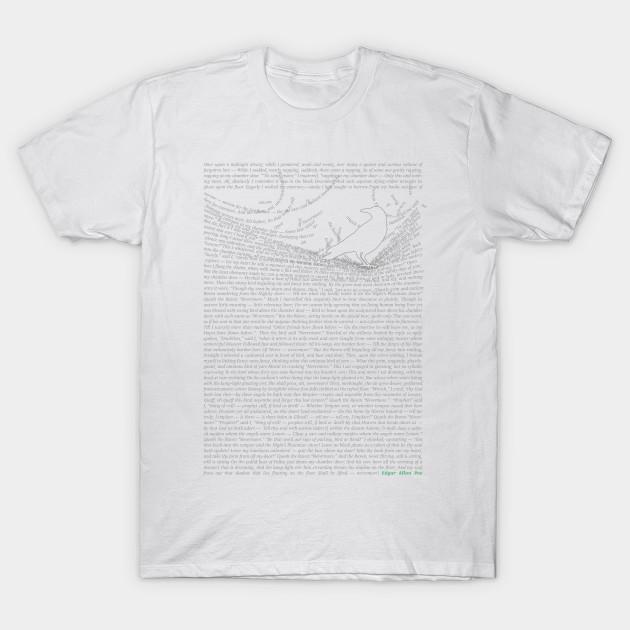 Unisex Fashion TShirt The Raven Nevermore Poem Edgar Allan Poe Print TShirt Plus Size S-5XL T-Shirt 100%Cotton Tops O Neck Short Sleeve Tees