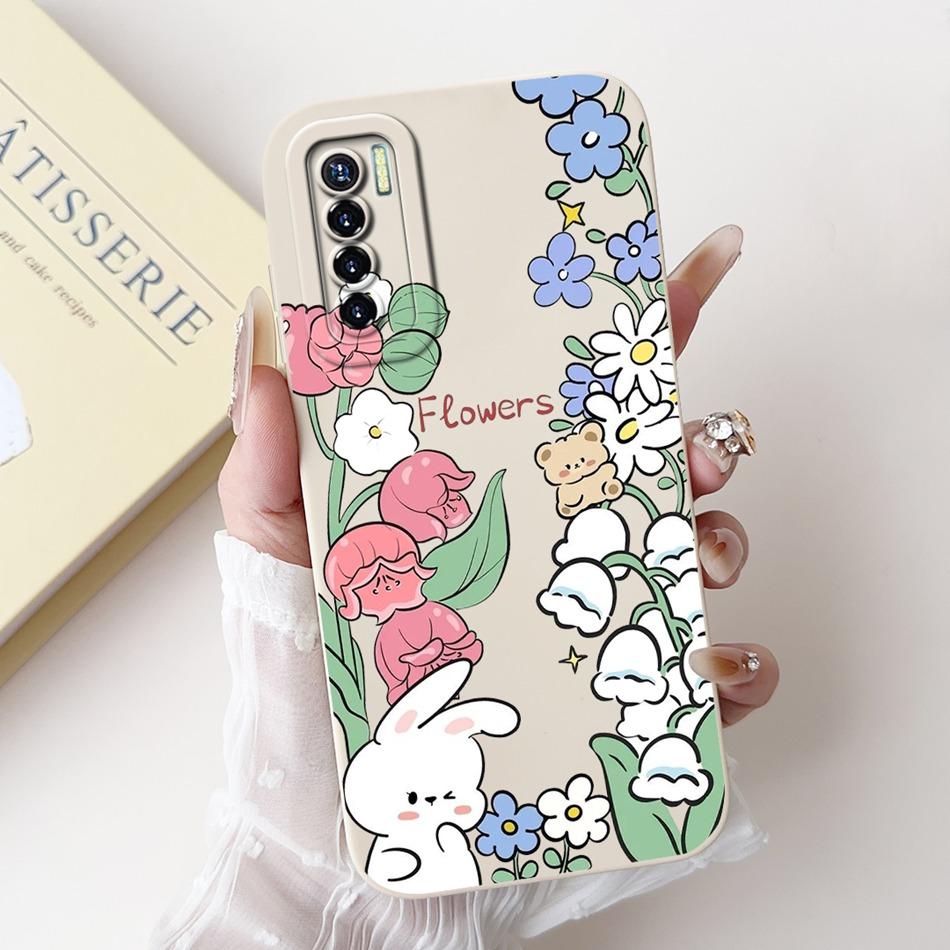 For Tecno Camon 17 Pro 17P Phone Case Camon17 Camon17P 17Pro CG8 CG7 CG6 Elegant Floral Pattern Soft Silicone Shockproof Cases