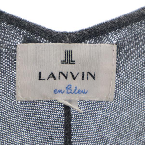 LANVIN en Bleu Long sleeve Dolman sleeve sweater 38 Gray knit Women Used