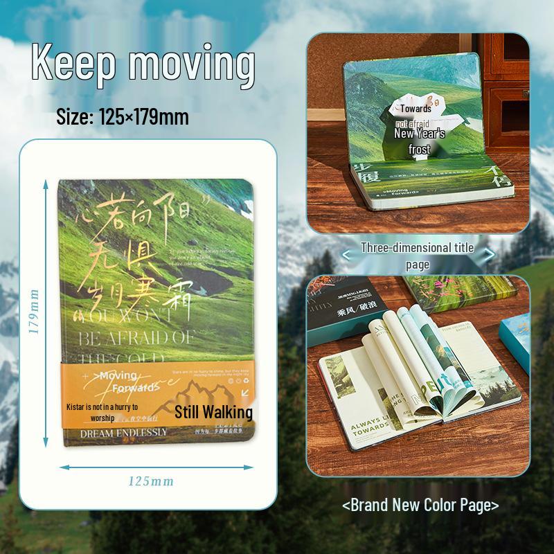 New Year Gift Box: Notebook Set for Students - Diary & Simple Planner with Hot Stamping