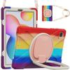 360 Rotating Stand Strap Case for Samsung Galaxy Tab A7 Lite 8.7 A10.1 A8 10.5 S6 Lite 10.4 Hybird Armor Protective Tablet Cover