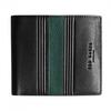 Striped Leather Bi-Fold Wallet