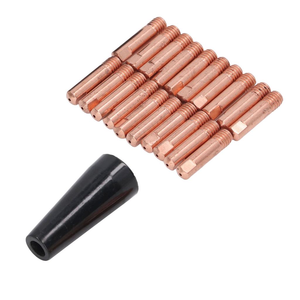 20PCS Welding Gun Nozzles Copper Conductive Nozzle Gasless Self Protection Nozzle Replacement