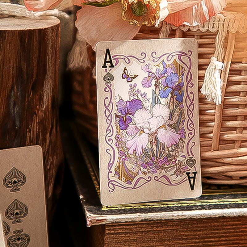 55pcs Secret Garden Playing Cards Floral Collectible Deck Literary Style Game Card Creative Stationery Gift