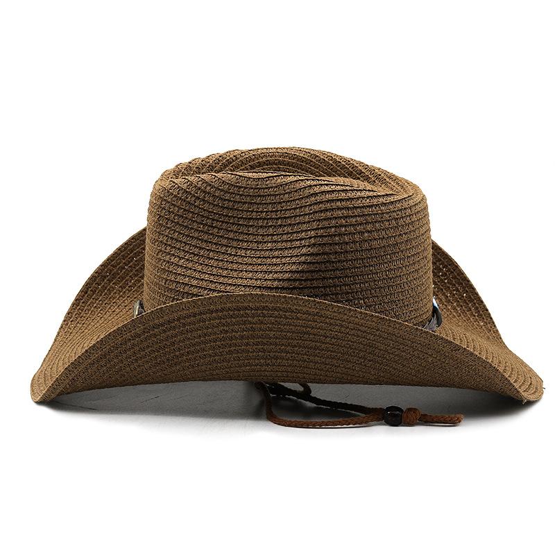 Rolled-brimmed Cowboy Straw Hat, Ethnic Style Big-brimmed Sun Hat, European, American and Western Cowboy Straw Hat, Equestrian Hat