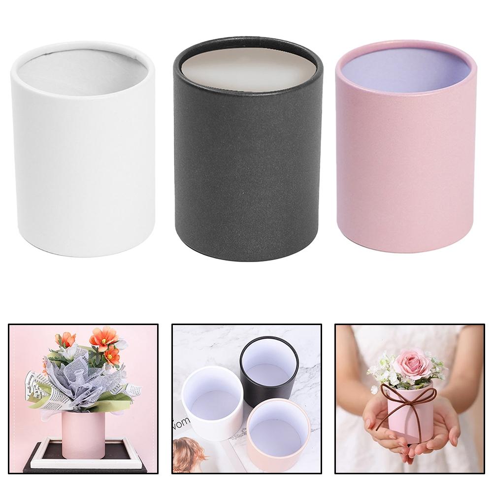 1 st mini rund blomförpackningspapperslåda bukettlåda bröllopsfestdekoration