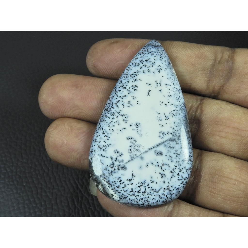 32X56MM Natural Dendrite Opal Pear Designer Cabochon Loose Gemstone 69Cts. G-616