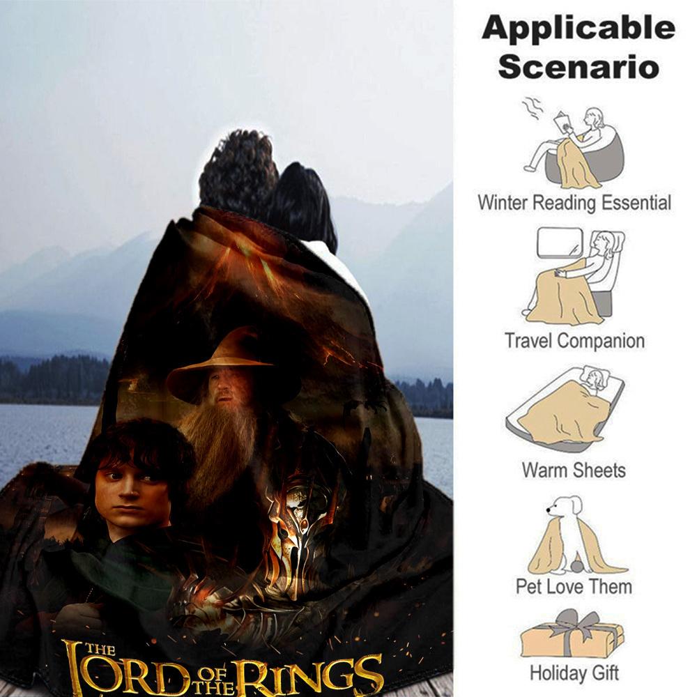 1pc Gandalf Middle-earth Flannel Blanket Soft Warm Throw for Home, Office, Travel, All-Season Cozy Bedding Gift L1377