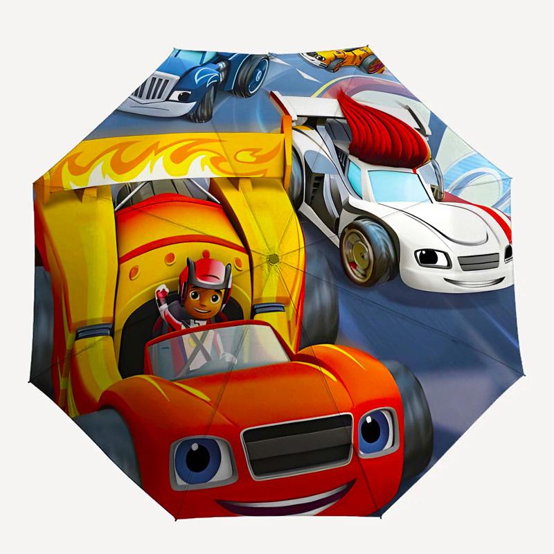 Race Cars, Cartoon Racing Automatic Opening and Closing, 8 Rib Structure Portable Umbrella, Suitable for Men and Women In All Seasons Perfe