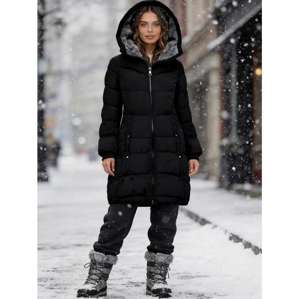 Autumn Winter Fleece Thickened Waterproof Hooded Jacket for Men Women Outerwear Top