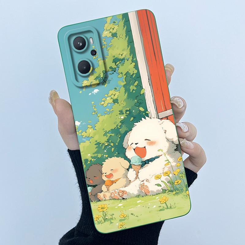 For OPPO A96 CPH2333 Realme 9i 4G RMX3491 Phone Case Fashion Simplicity Oil Painting Flowers Silicone Soft Shockproof Back Cover