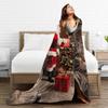 Cat Selfie with Santa Blanket Quality Super Soft  Throw Blanket Autumn Girls Boys Home Decor Comfortable Bedspread