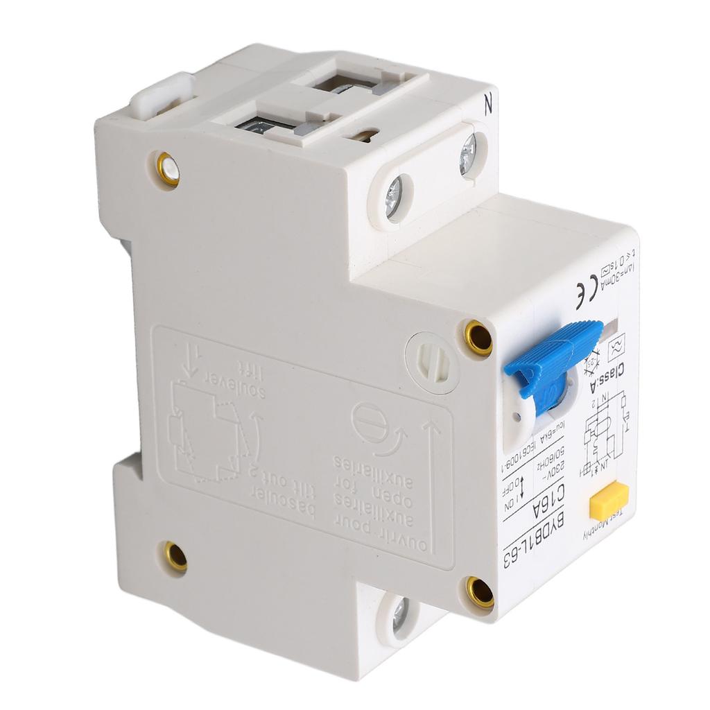 A Type Leakage Protection Switch 16A Single Pole N 30mA Residual Current Circuit Breaker 230V