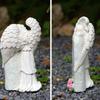 Handcrafted Religious Link Monument Cemetery Ornament Detailed Angel Figure Underweight Resin Sculpture For Gardens