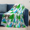 Cozy Deer Throw Blanket Forest Animal Winter Warm Bedspread Sofa Cover Home Decor Gift Holiday Festive Decor
