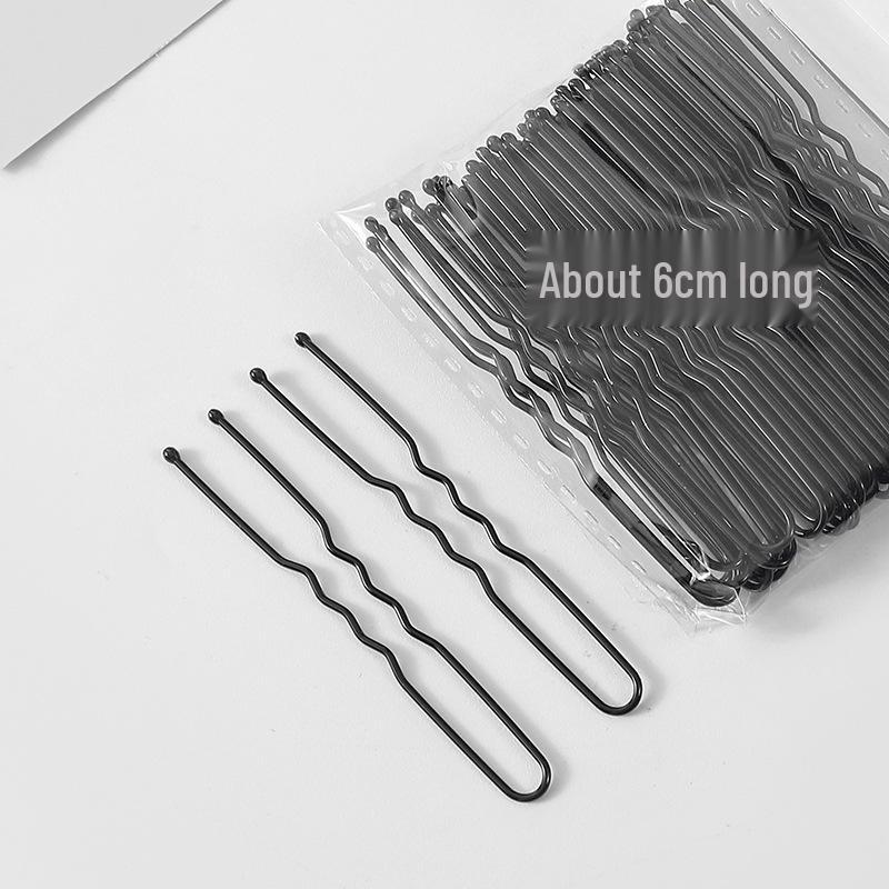 50-200 Pcs Black U-Shaped Bobby Pins & Flat Hair Clips for Hair Styling