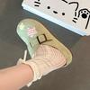 Fashion versatile flat-bottomed bag head slippers women's summer season retro cartoon outer wear comfortable casual slippers tide