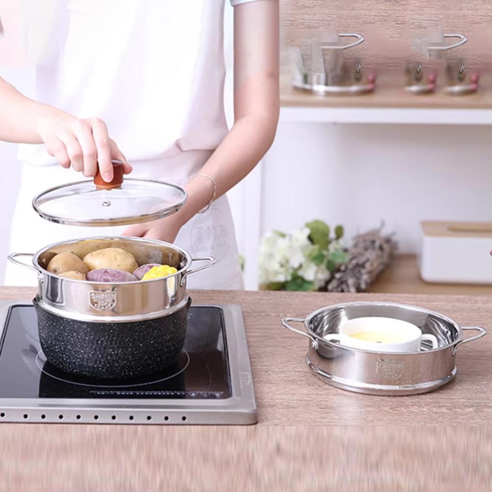Thicken Food Steam Rack Stackable Rice Cooker Steamer Pot Egg Tray  For Soup Pot Milk Pot