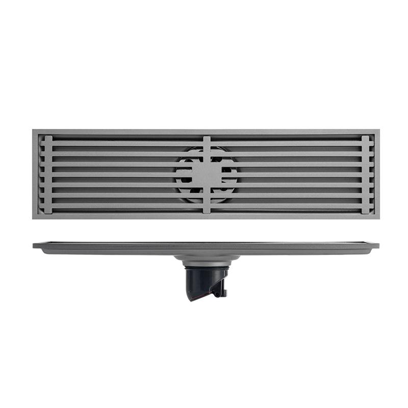 20-50cm Linear Shower Drain 304 Stainless Steel Rectangle Anti Odor Floor Drain Long Drainage Floor Drain Trap Brushed