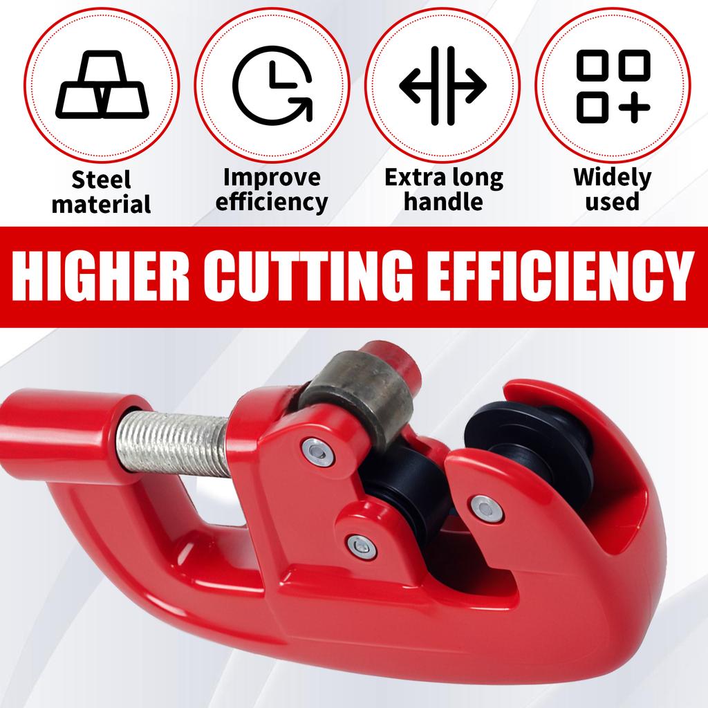 Pipe Cutter Tool Metal Tube Cutter Heavy Duty Tubing Cutting with Blade Precise Plumber Pipe Cutting Tools for Pipeline Repair