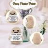 New Positive Energy Potato Hug Pocket Mini Handmade Plush Wool Knitting Doll with Card Funny Christams Gift Home Room Decoration
