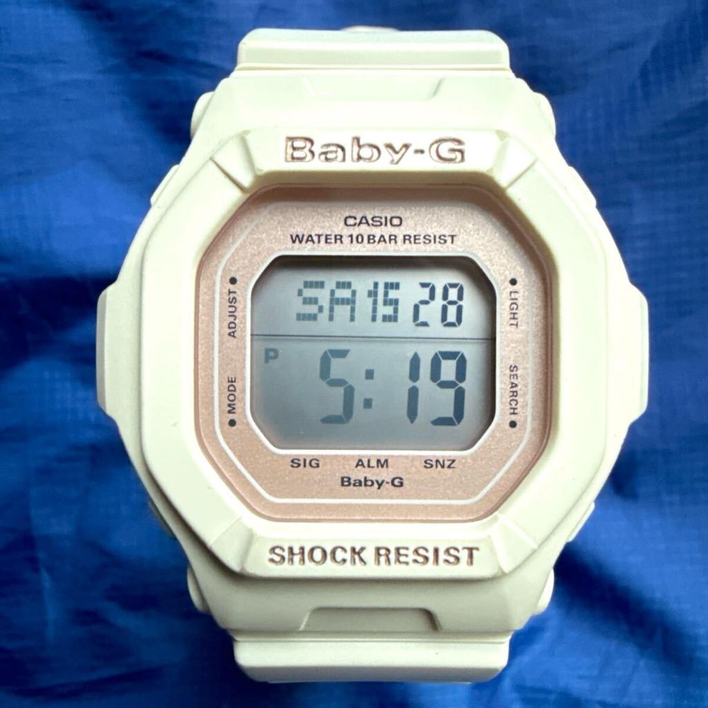 CASIO Square Digital Watch White and Compact Speed BABY-G BG-5606 Tested DW-5600