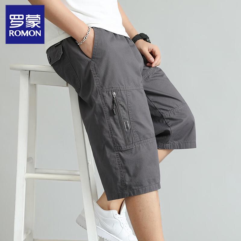 ROMON Men s Summer Loose Fit Cotton Cargo Shorts XL