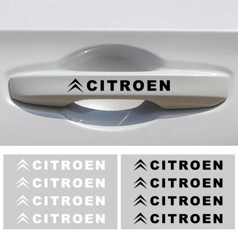 4PCS Car Door Handle Sticker Car Logo Decoration Decal For Citroen C2 C3 C4 C5 C6 C1 DS3 DS4 DS5 DS7 Xsara Berlingo Saxo Picasso
