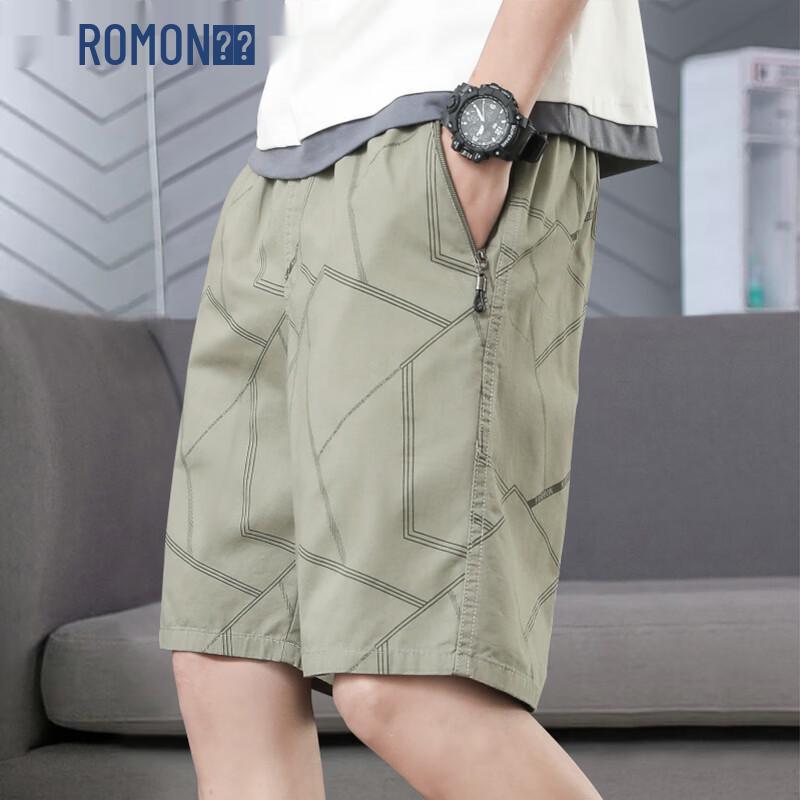 ROMON Men s Loose Fit Cargo Beach Shorts L