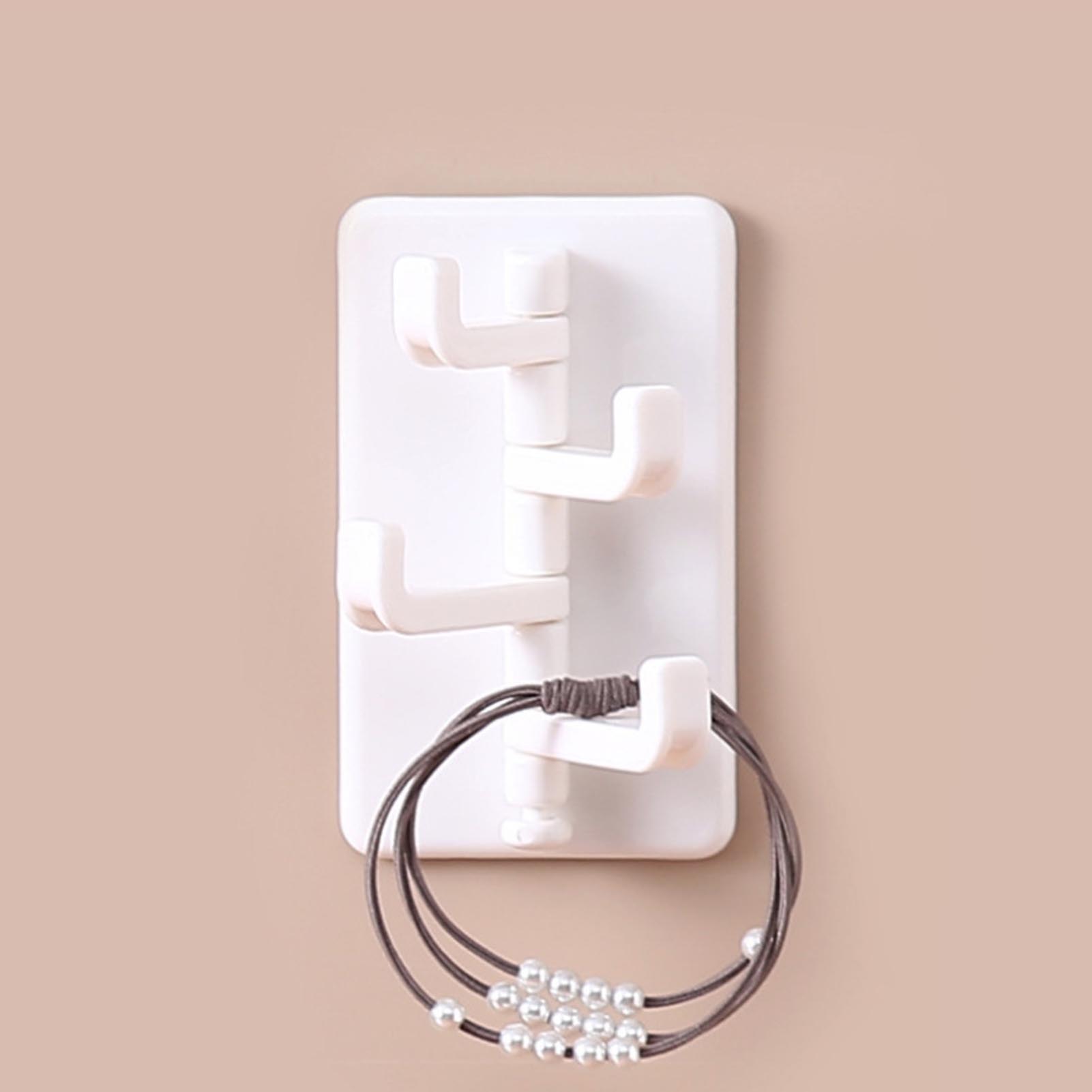 

Adhesive Wall Hooks Firm Paste Multipurpose Lasting Hanging Hooks for Dormitory Kitchen Bathroom