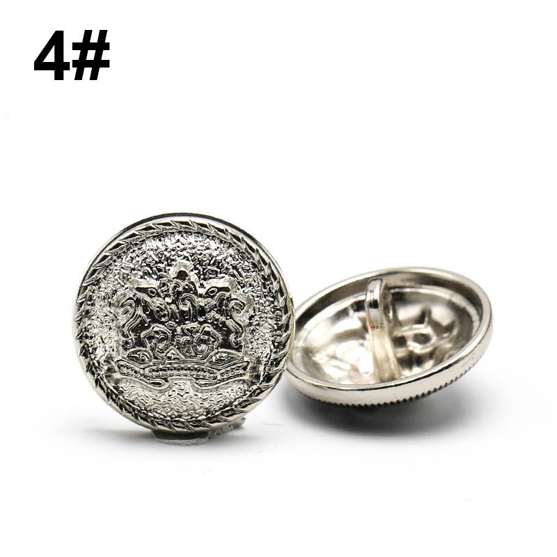6Pcs 10-28 Mm Golden Gold Metal Buttons Garment Coat Sewing Accessories Buttons For Clothing Crafts Black Point Oil Button