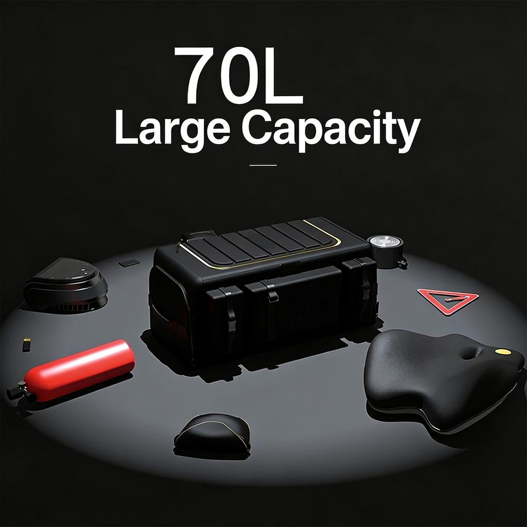 30/40/50/60/70L Splashproof Trunk Container Car Trunk Storage Box Foldable Car SUV Cargo Organizer Automotive Accessory